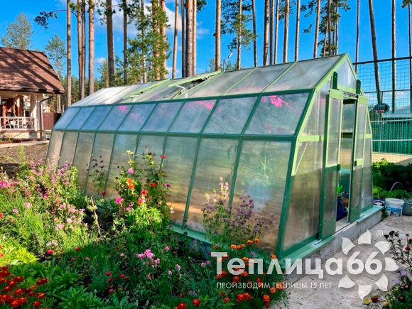 Теплица Рада Каспий под поликарбонат, ширина 4 метра